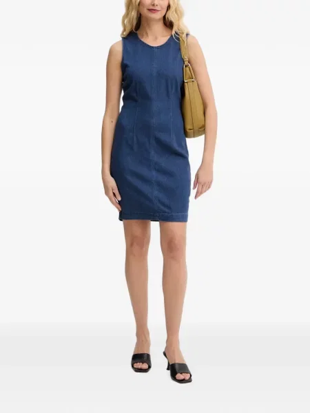 Rochie mini Guess fără mâneci albastru