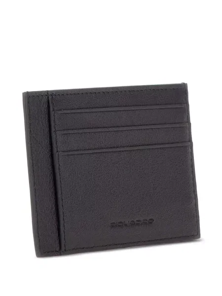 Portofel Piquadro din piele cu autograf negru