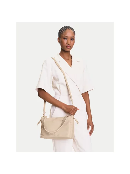 Ročna torba Tommy Hilfiger Th Soft Summer Mini Bucket bež