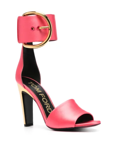 Sandale Tom Ford din satin roz