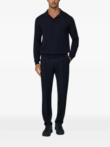 Μάλλινο polo Boggi Milano μπλε