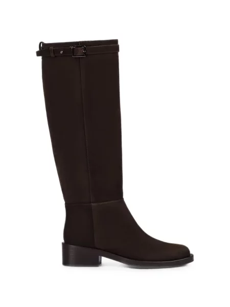 Botine Doucal's din piele de căprioară cu cataramă maro