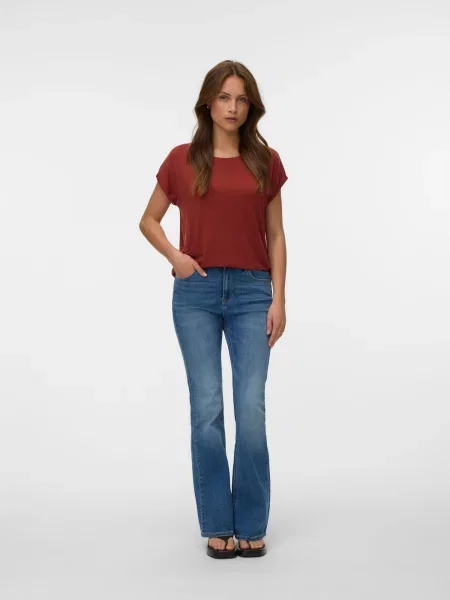 VERO MODA Tričko VMAva hrdzavohnedá