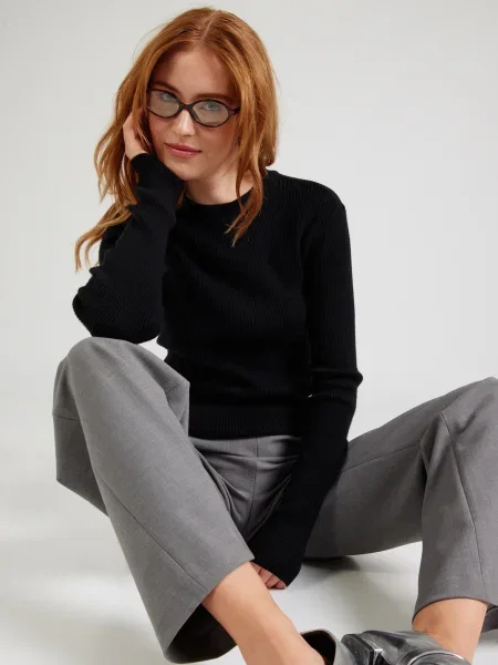 PIECES Pulover negru