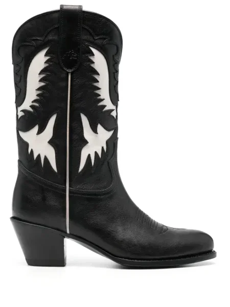 Кожена карирана риза Polo Ralph Lauren черно