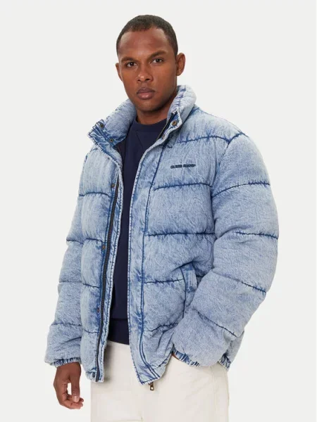 Guess Jeans Žieminė striukė mėlyna