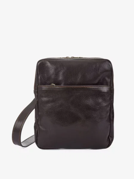 Кожаная сумка кросс-боди Inbag коричневая