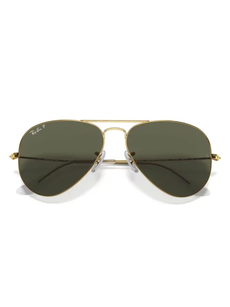 Okulary przeciwsłoneczne Ray-Ban Aviator Classic arista gold/green polarized żółte