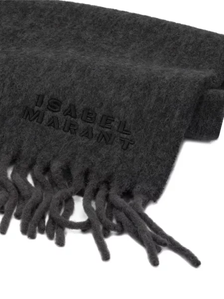 Fular Isabel Marant cu franjuri gri