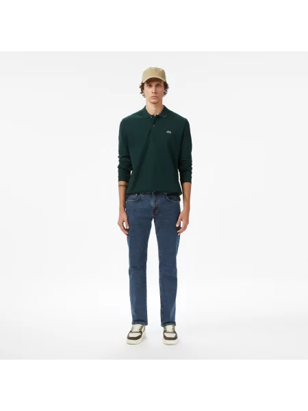 Lacoste Oryginalna Koszulka Polo Z Długim Rękawem zielony