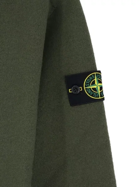 Lung pulover Stone Island cu strasuri verde