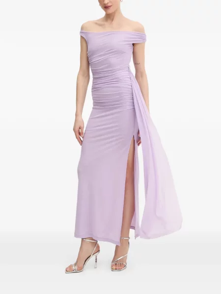 Rochie maxi Bardot violet