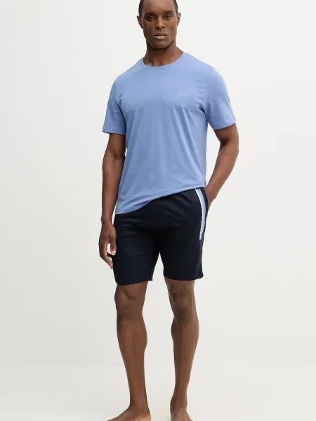 Меланжевая футболка Boss серая