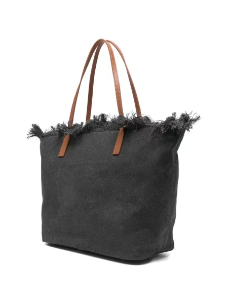 Geantă shopper Mc2 Saint Barth cu broderie negru