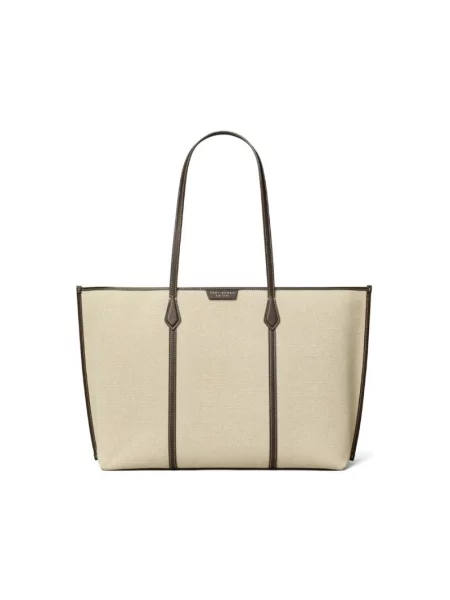 Tory Burch Torebki Kobieta ONE SIZE Perry Canvas Tote beżowy