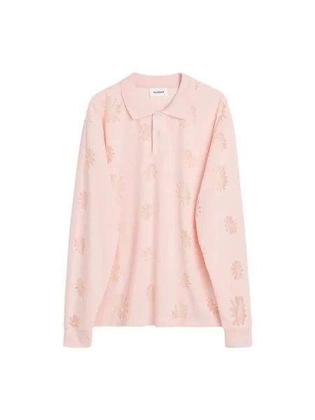 Długi polo Soulland z długim rękawem różowe