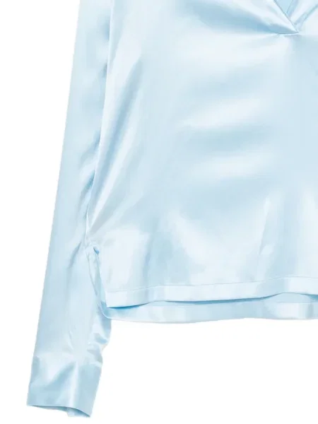 Satenski top Tom Ford s vezom plava