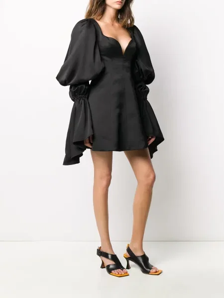 Rochie mini Ellery evazată negru