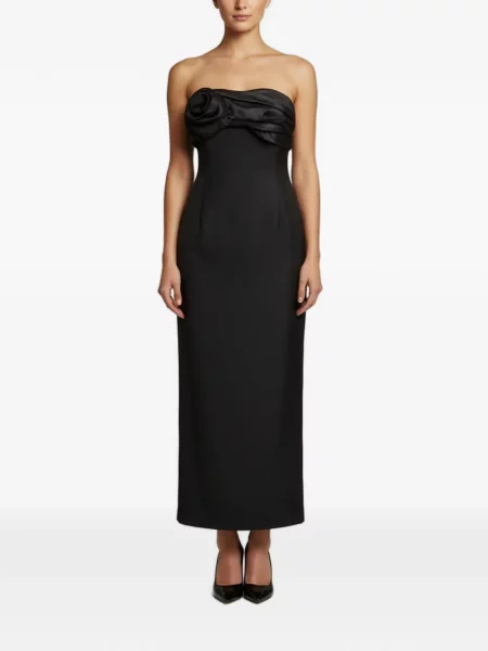 Rochie midi Magda Butrym fără bretele negru