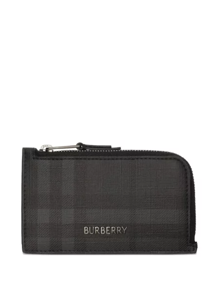 Portofel Burberry în carouri gri