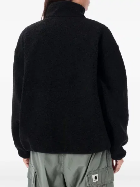 Geacă Carhartt Wip din fleece negru