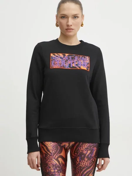 Versace Jeans Couture hanorac de femei cu imprimeu negru