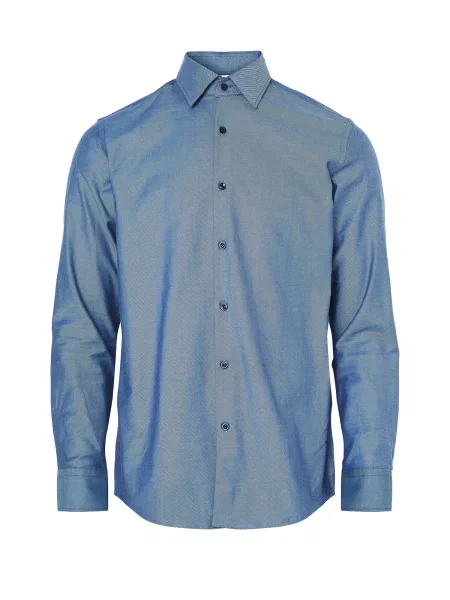 BOSS Black Srajca H-HANK modra / marine črna