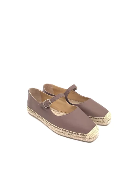 Espadryle Castaner skórzane brązowe