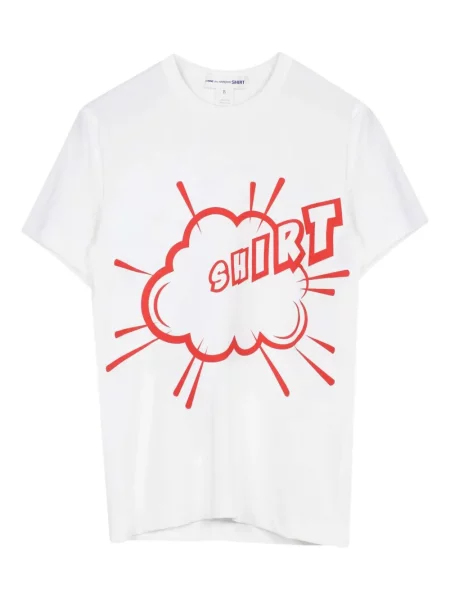 Tricou Comme Des Garçons Shirt cu imagine alb