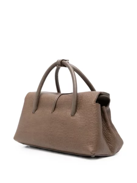 Geantă shopper Zanellato din piele gri