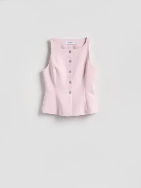 Reserved Vestă cambrată de costum roz-pastel roz