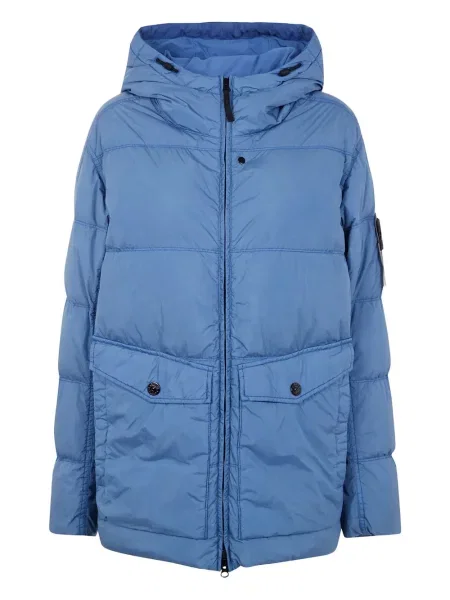 Geacă cu puf Stone Island cu strasuri albastru
