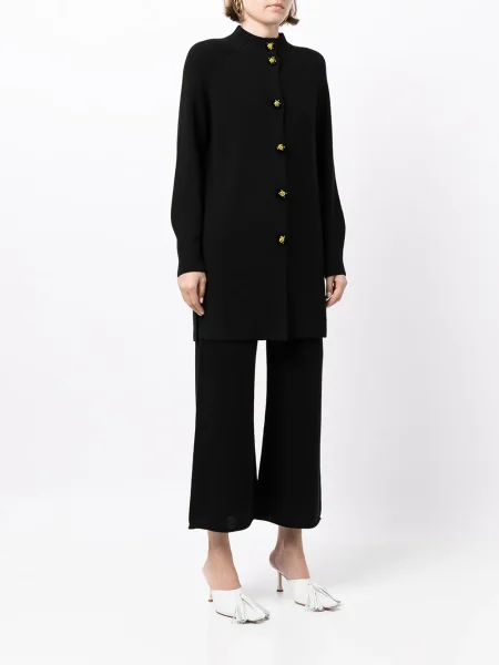 Cardigan Onefifteen din lână merinos negru