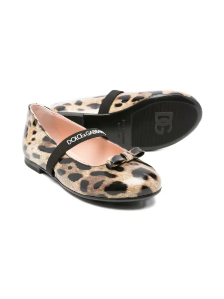 Balerinki dziecięce Dolce And Gabbana brązowe