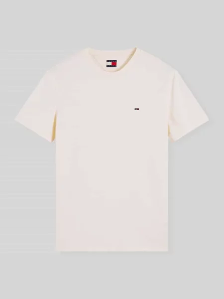 T-shirt w kroju slim fit z mieszanki bawełny Tommy Jeans