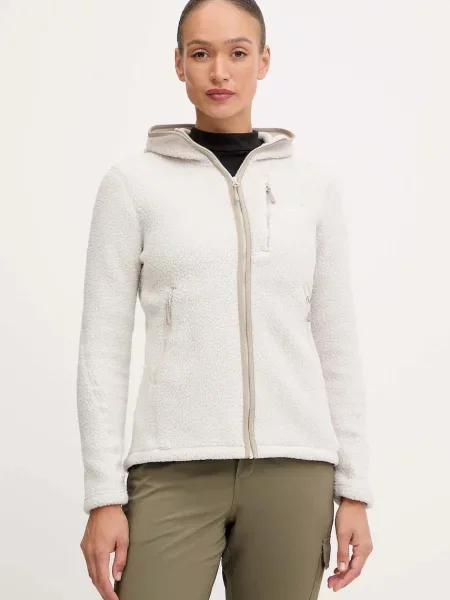 Bluza polarowa Jack Wolfskin Cradle Mountain Pile Full Zip pale sand beżowa