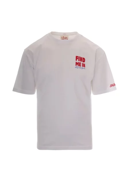Tricou Mc2 Saint Barth cu imagine alb