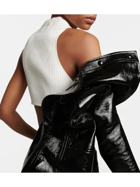 Cropp top Courreges tricotate alb