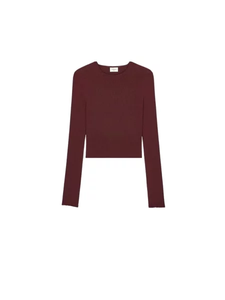 Sweter Saint Laurent brązowy