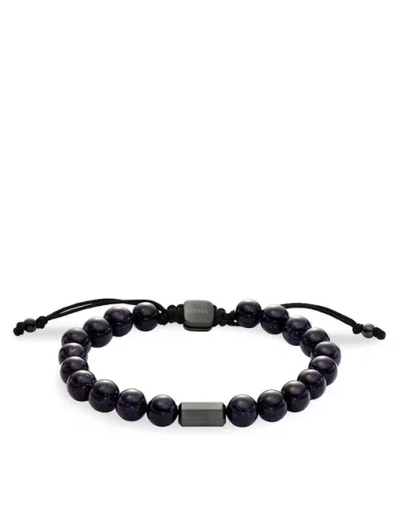 FOSSIL Náramok antracitová čierna