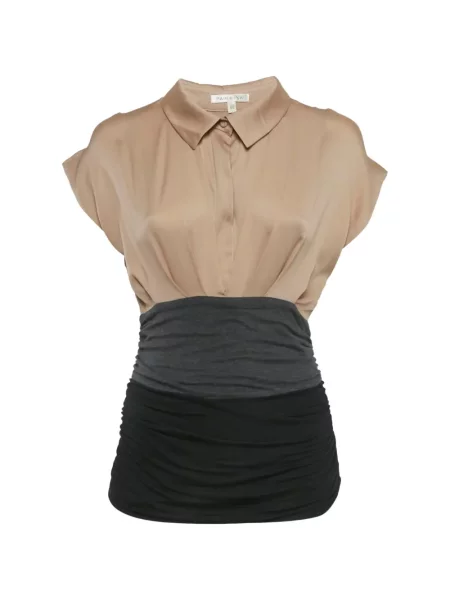 Top Paule Ka din satin cu volane