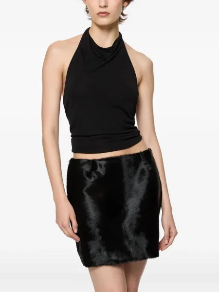 Top Paris Georgia z dekoltem halter czarny