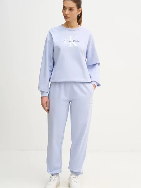 Calvin Klein Jeans trenirka z bombažem modra