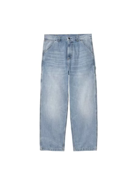 Szerokie jeansy Carhartt Wip niebieskie