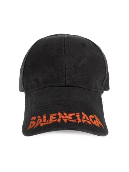 Czapka z daszkiem Balenciaga z logo czarna