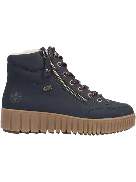 Botine Rieker cu șireturi albastru