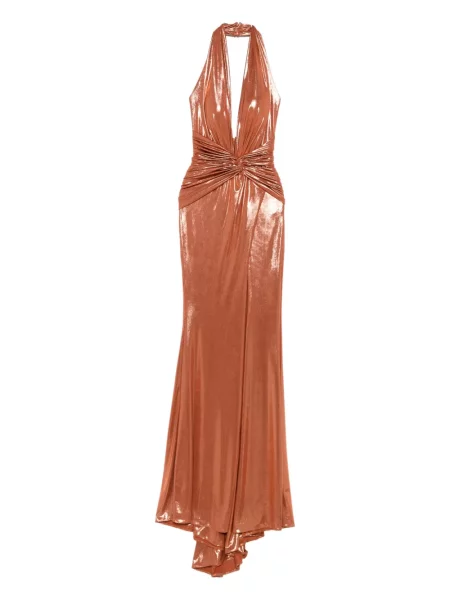 Rochie maxi Cristallini de costum portocaliu
