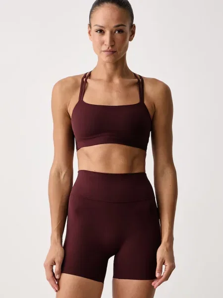 Nike podprsenka na jogu Zenvy Strappy hnedá