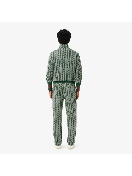 Lacoste Spodnie Dresowe Paryż Z Monogramem Regular Fit Zielone szary