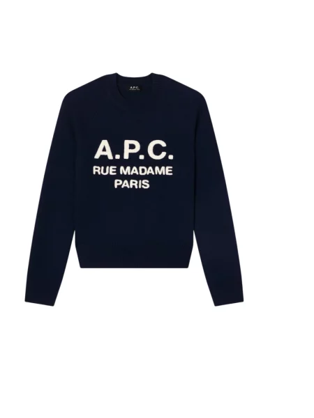 Sweter A.p.c. wełniany niebieski